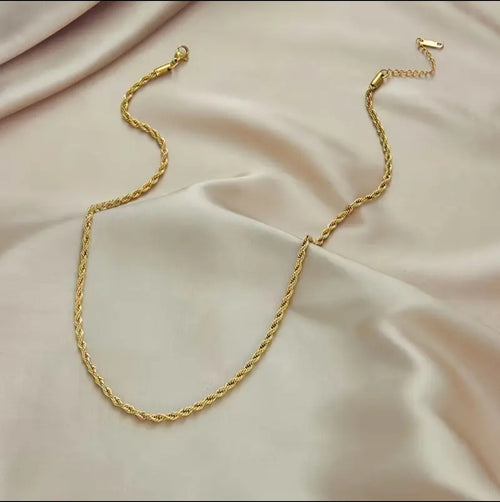 Combo Cadena Pulsera Oro Laminado 18k Tejido Laso